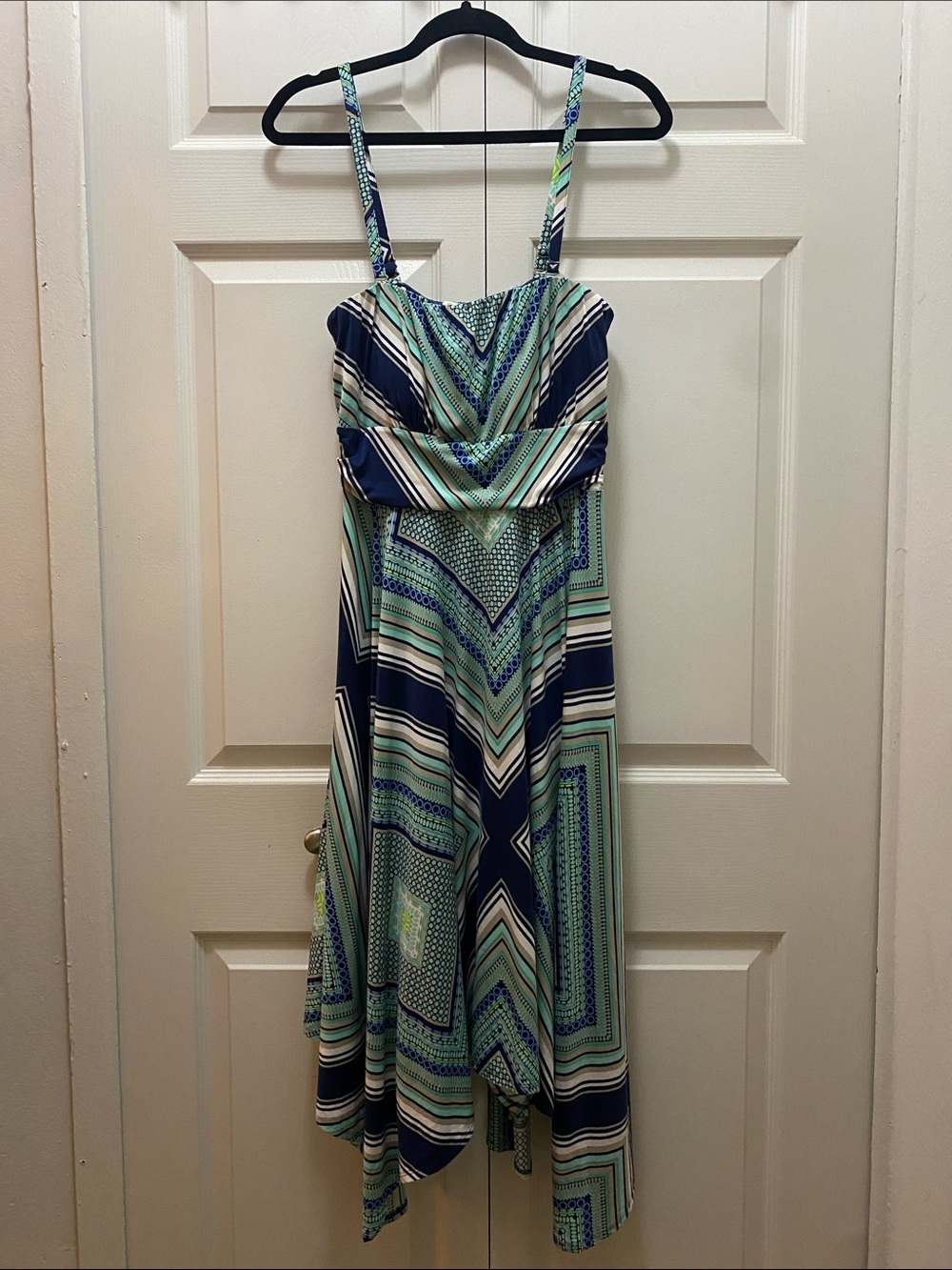 Soma Scarf Hem Midi Fortress Dress - Size Medium